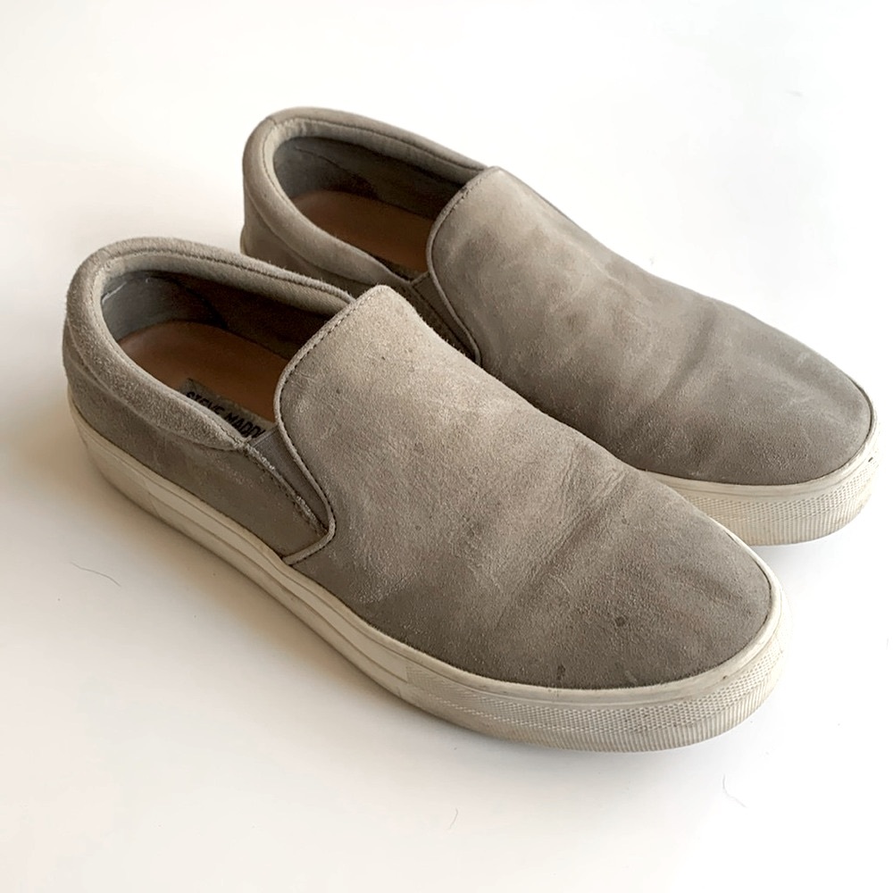 Steve Madden Suede Gills Loafers Beige Tan Taupe Size 10